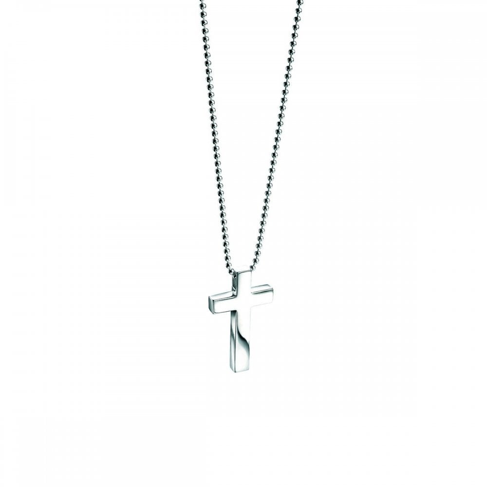 Fred Bennett Silver Cross and Chain - John Ross Jewellers