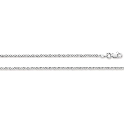 Rhodium Plated Silver Cable Chain - John Ross Jewellers