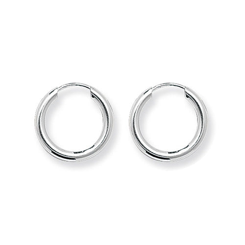 Silver 15mm Sleeper Earrings | Medium - John Ross Jewellers