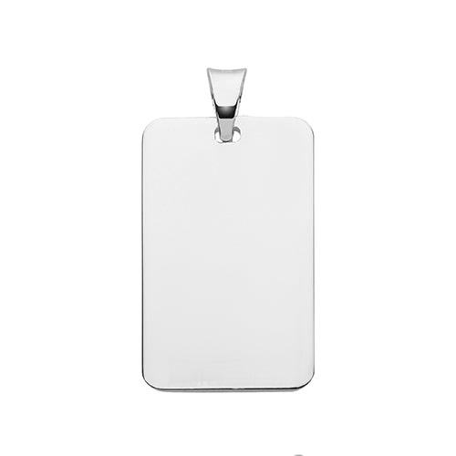 Silver Tag Disc Necklace - Large - John Ross Jewellers