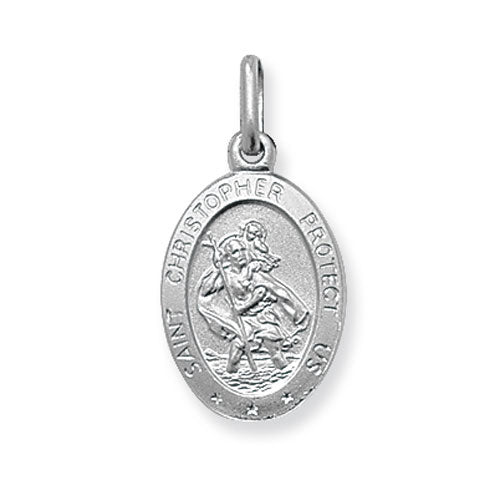St Christopher Oval Medal Pendant and Chain - John Ross Jewellers