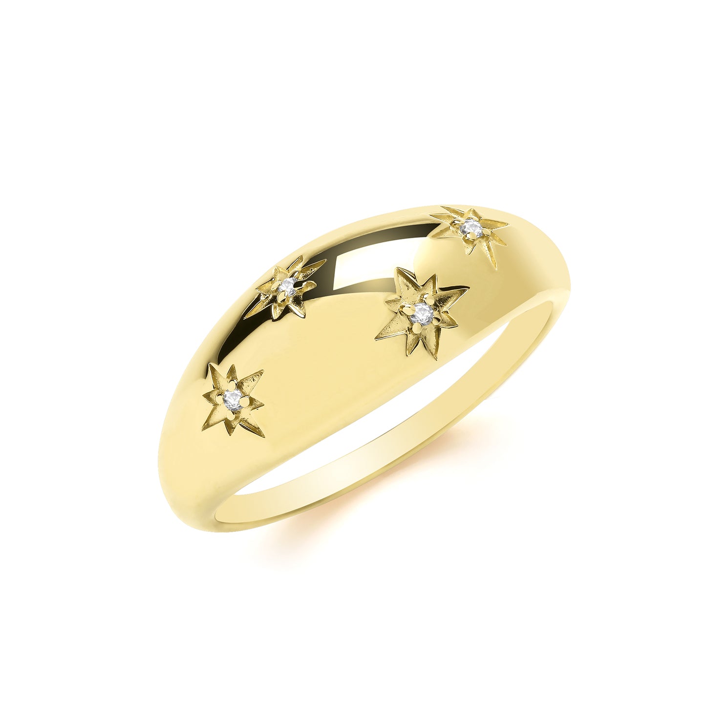 Sunshine Star Field Dome Ring - John Ross Jewellers