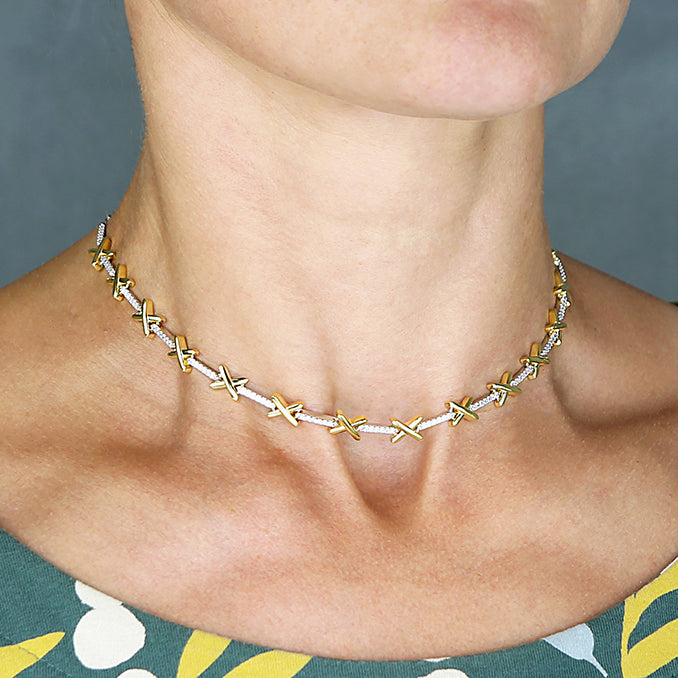 Sunshine CZ Love Choker Necklace - John Ross Jewellers