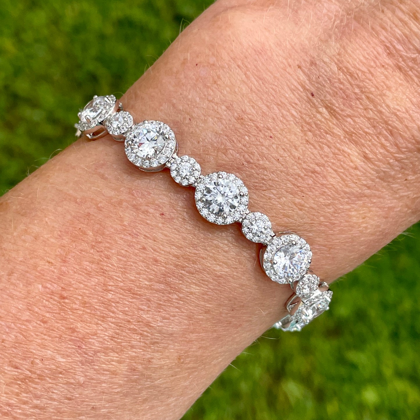 Silver CZ Garland Line Bracelet - John Ross Jewellers
