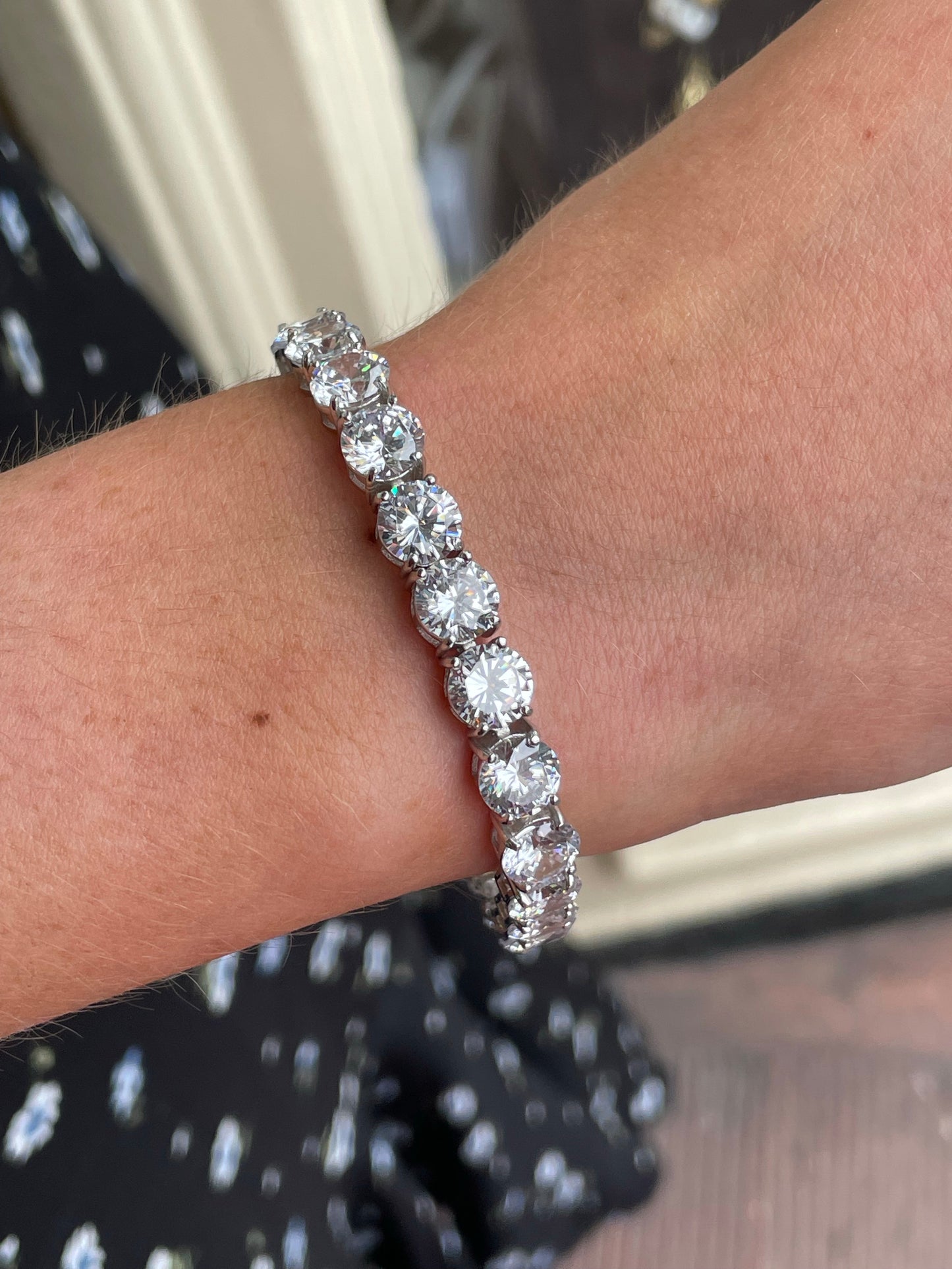 Silver Claw Set CZ Tennis Bracelet | 7mm CZs - John Ross Jewellers
