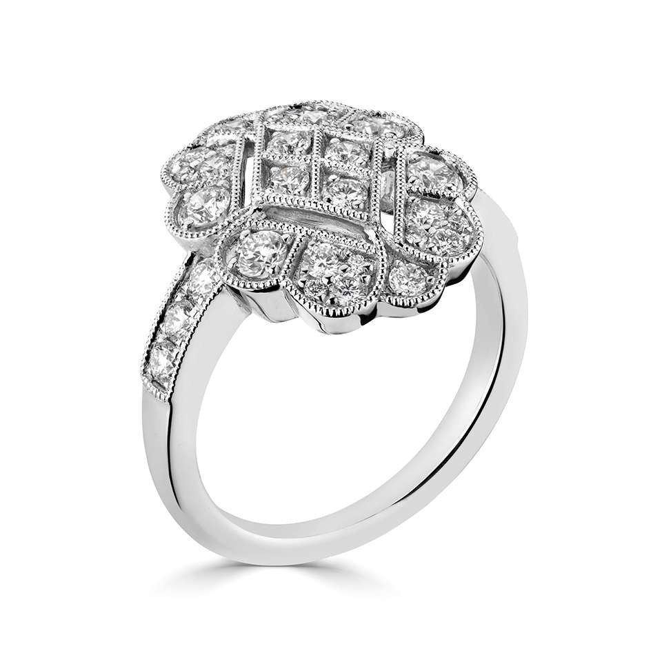 Platinum 0.87ct Diamond Ring - John Ross Jewellers