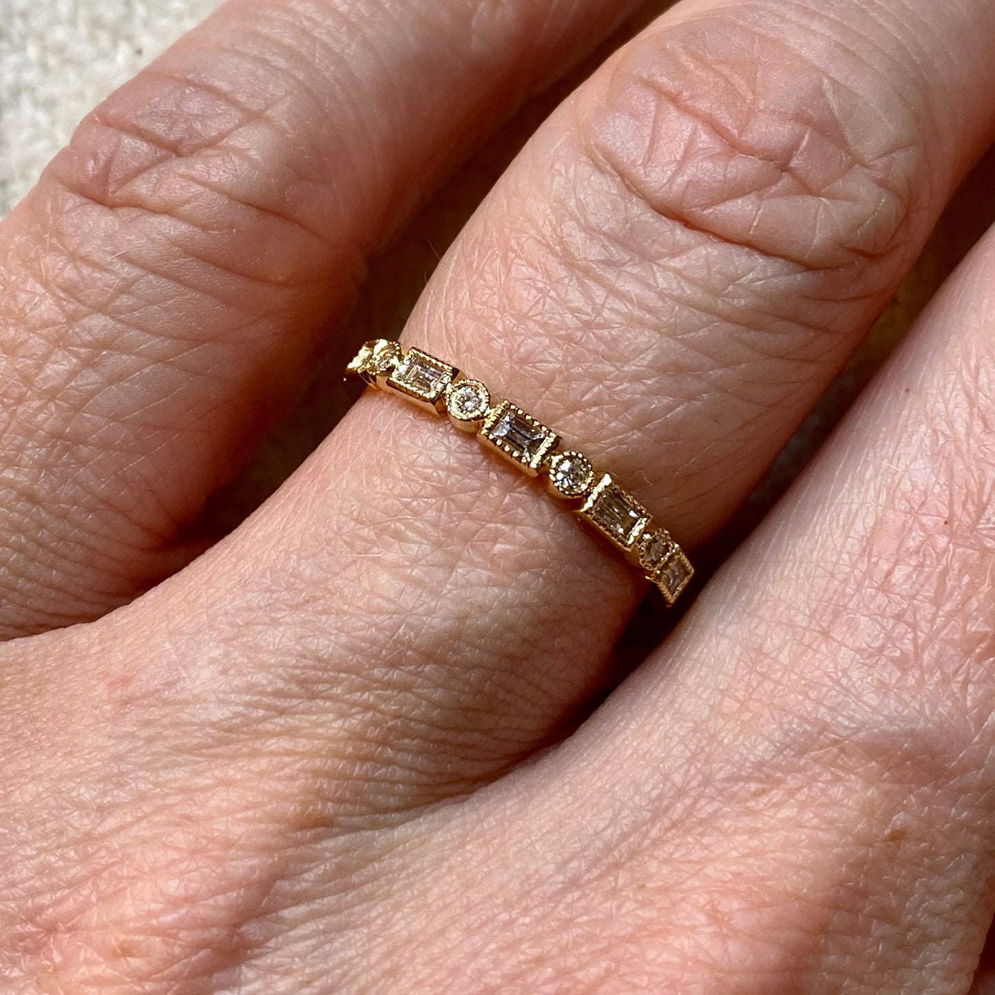 18ct Gold Dainty Diamond Eternity/Wedding Band 0.24ct - John Ross Jewellers