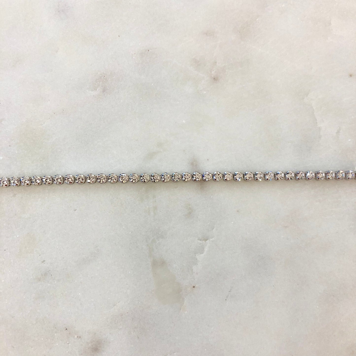 Silver CZ Line Bracelet 19cm - John Ross Jewellers