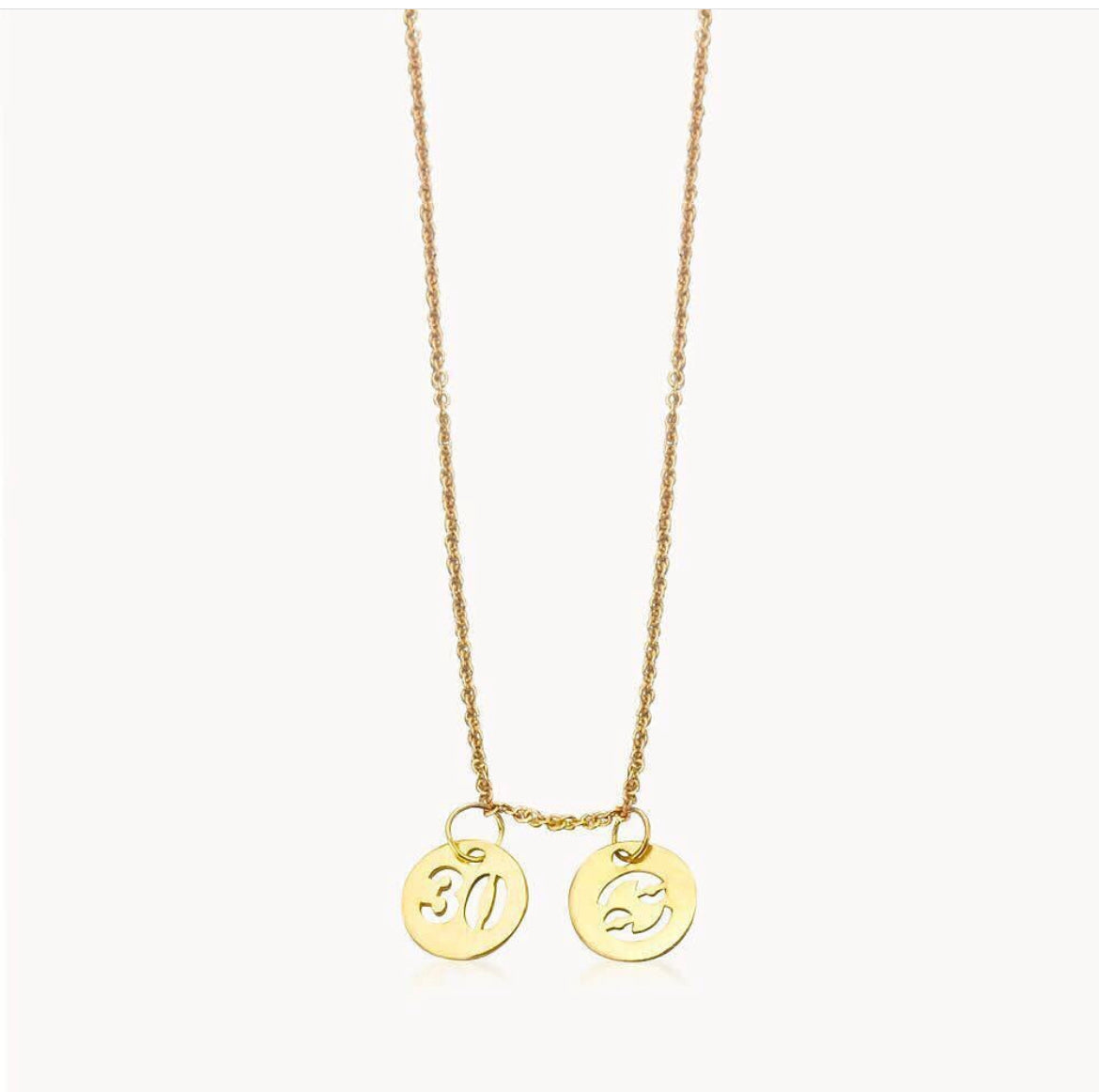 18ct Gold My Way Discs Necklace - 6mm Discs - John Ross Jewellers