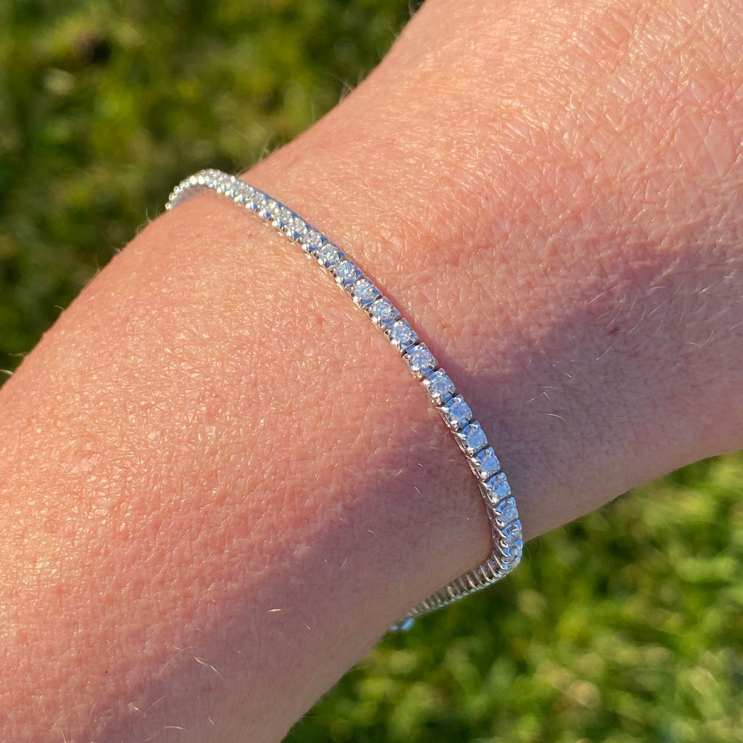 18ct White Gold Diamond Line Bracelet | 1.35ct - John Ross Jewellers