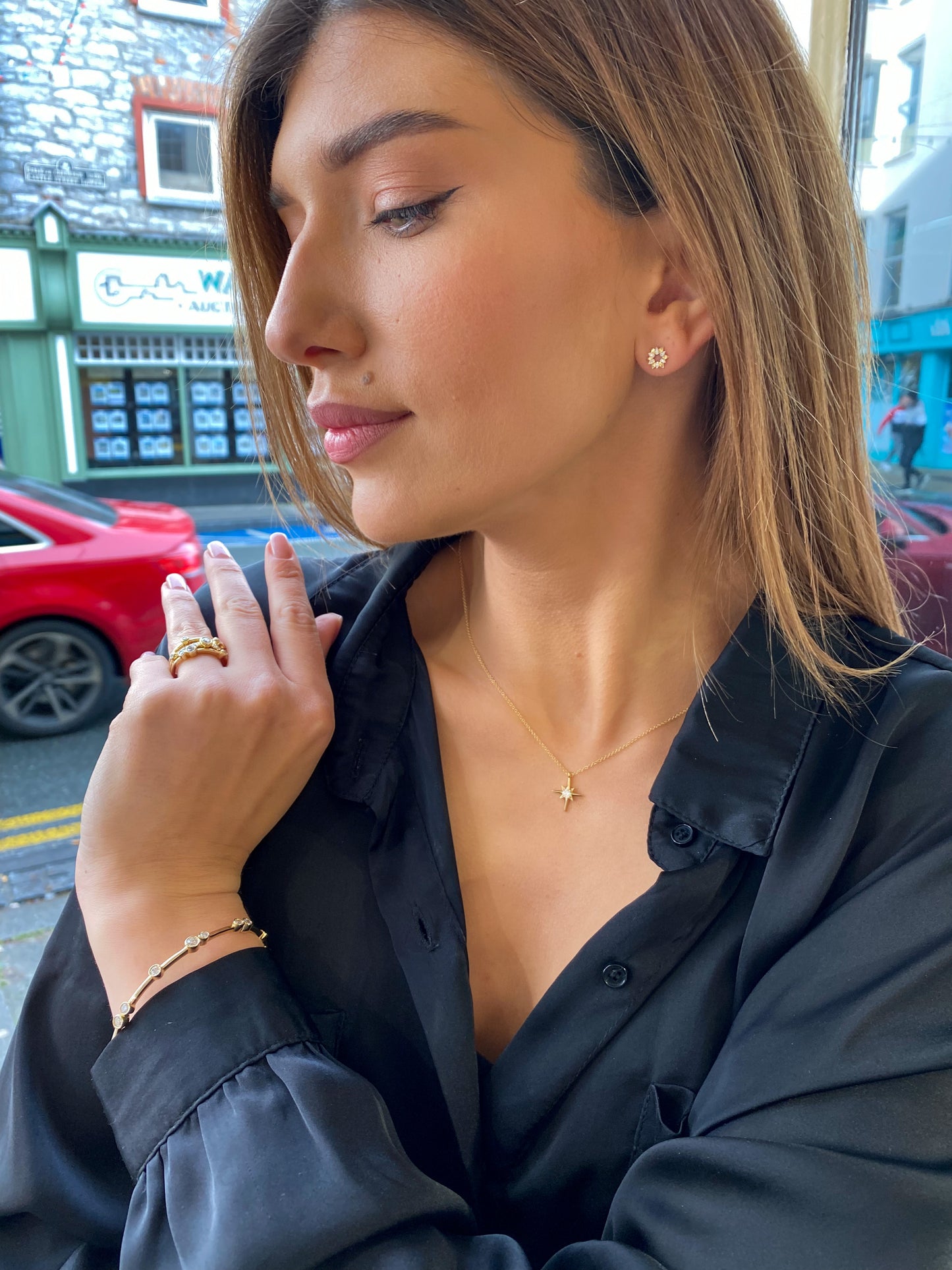 18ct Gold Diamond Star Necklace | 0.15ct - John Ross Jewellers