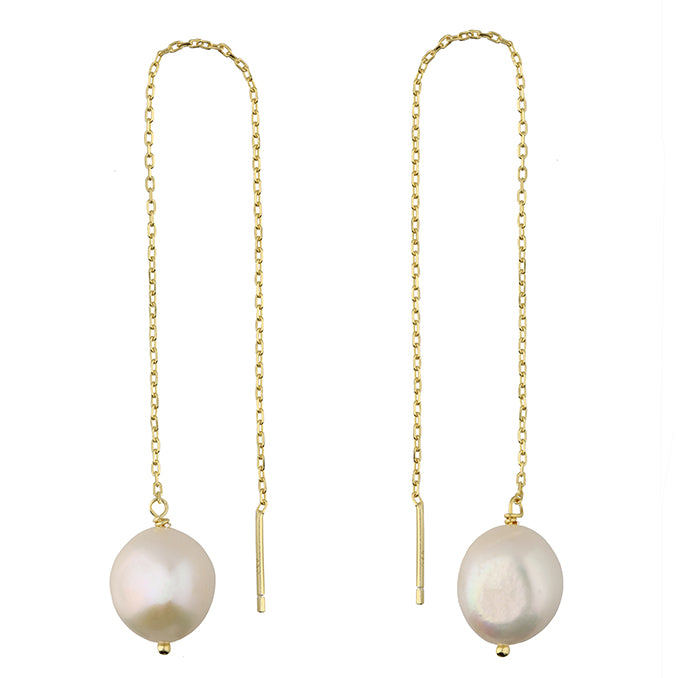 SUNSHINE Freshwater Pearl Pull Through Earrings - John Ross Jewellers