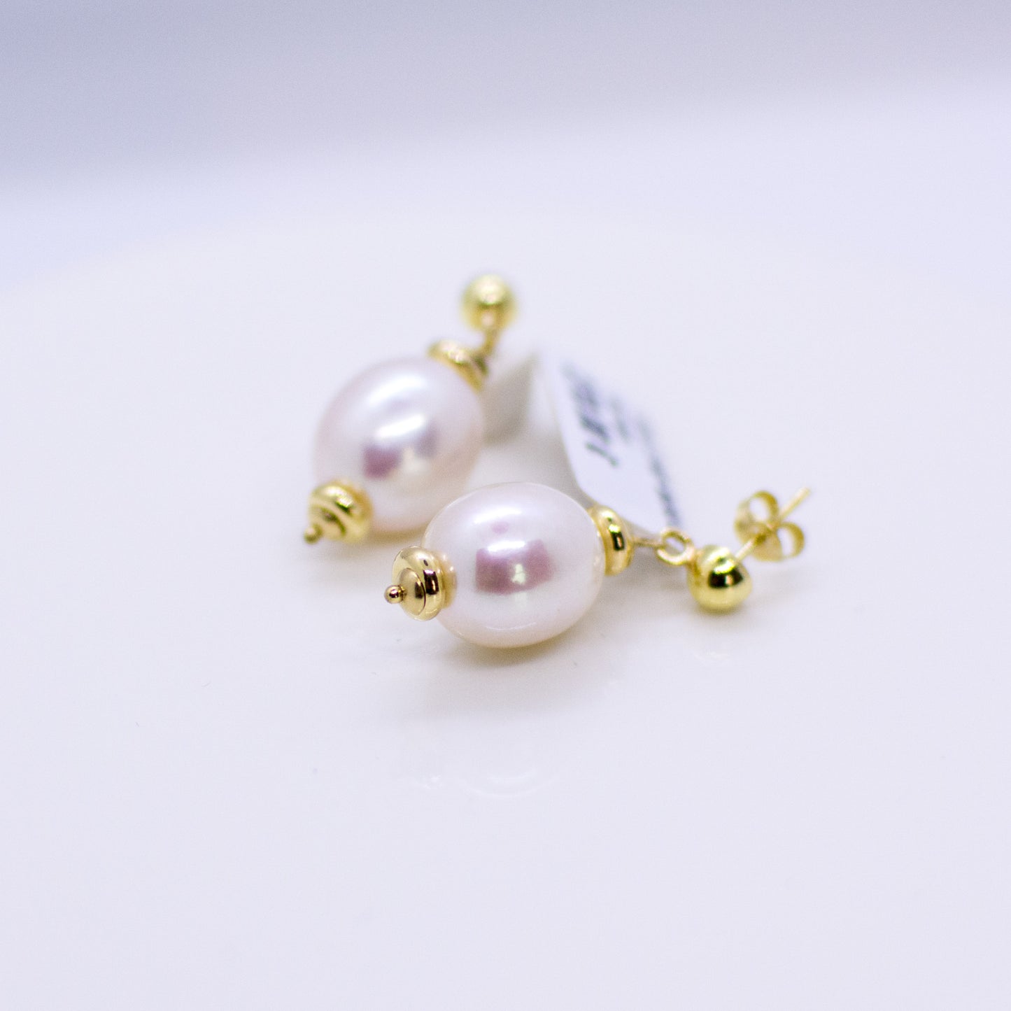18ct Gold Baroque Pearl Drop Earrings - John Ross Jewellers
