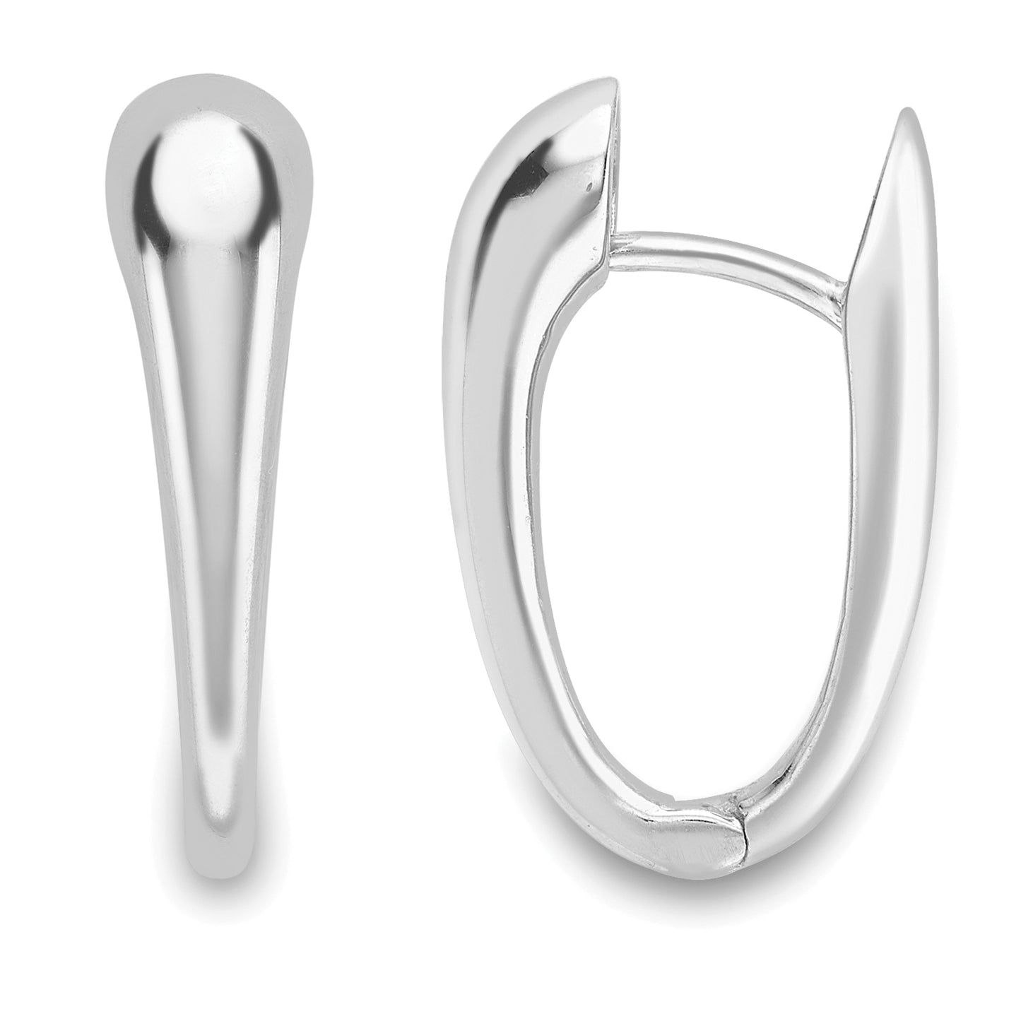 9ct White Gold Huggie Hoops - John Ross Jewellers