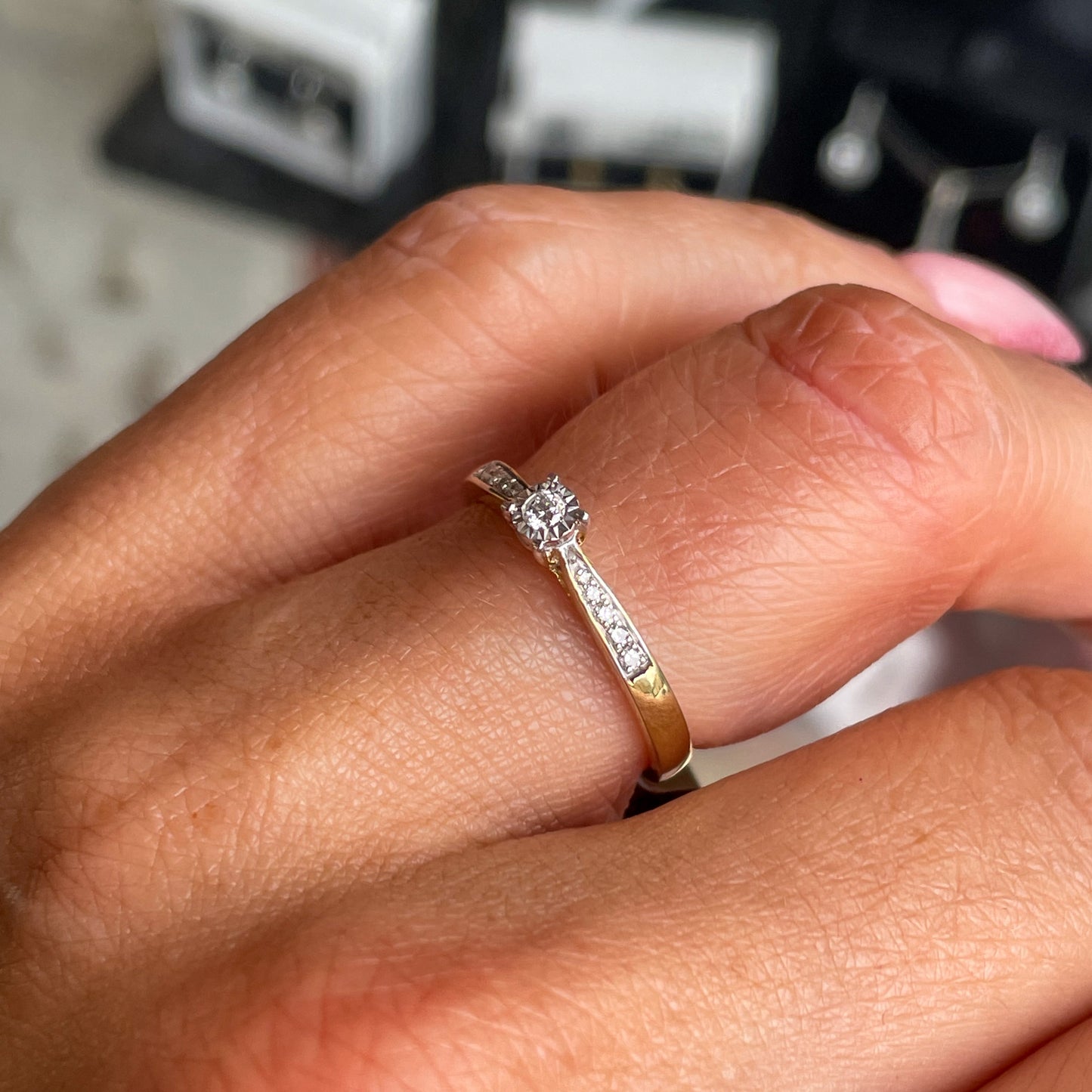 9ct Gold Diamond Solitaire Engagement Ring | 0.10ct - John Ross Jewellers