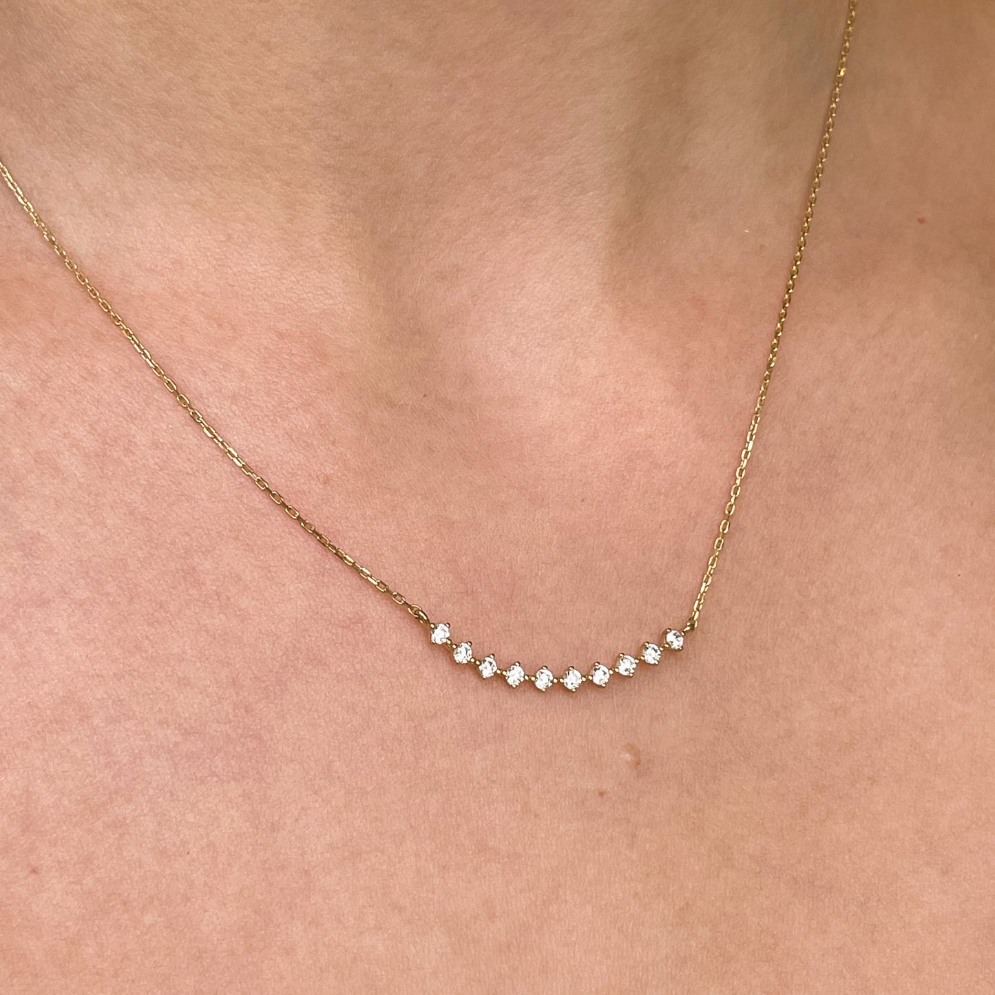 9ct Gold CZ Necklace - John Ross Jewellers