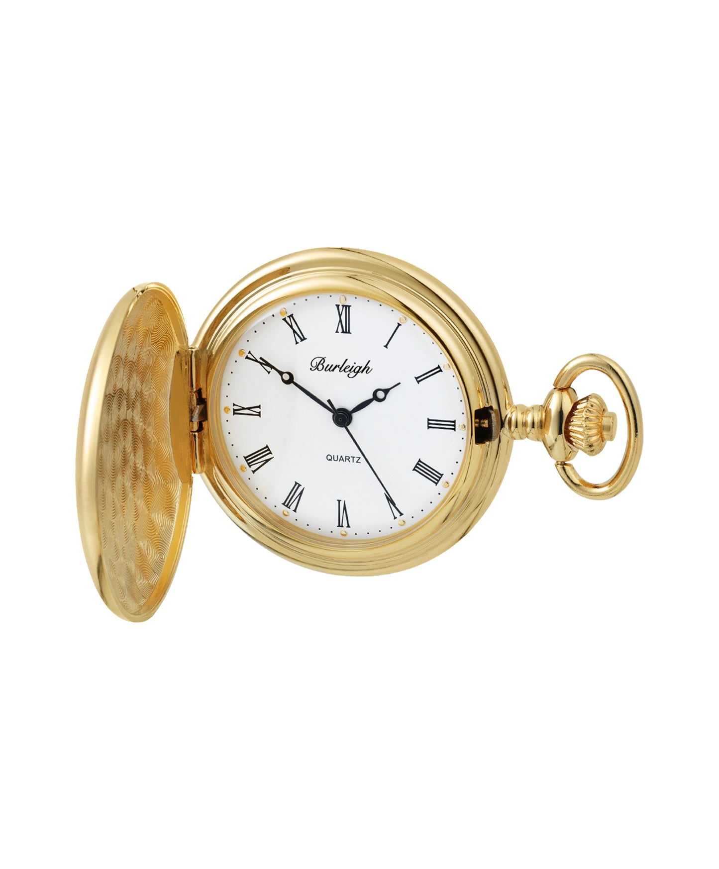 Burleigh Gold Plated Full Hunter Pocket Watch - John Ross Jewellers