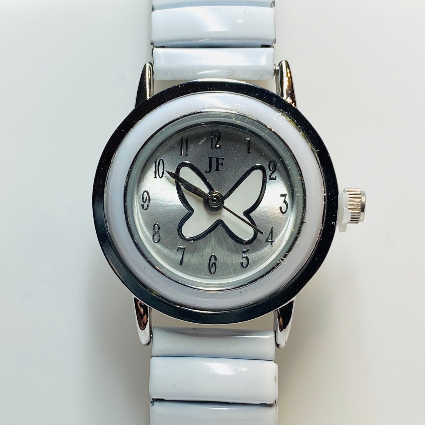 Holy Communion Watch with White Bezel & Butterfly Dial - John Ross Jewellers