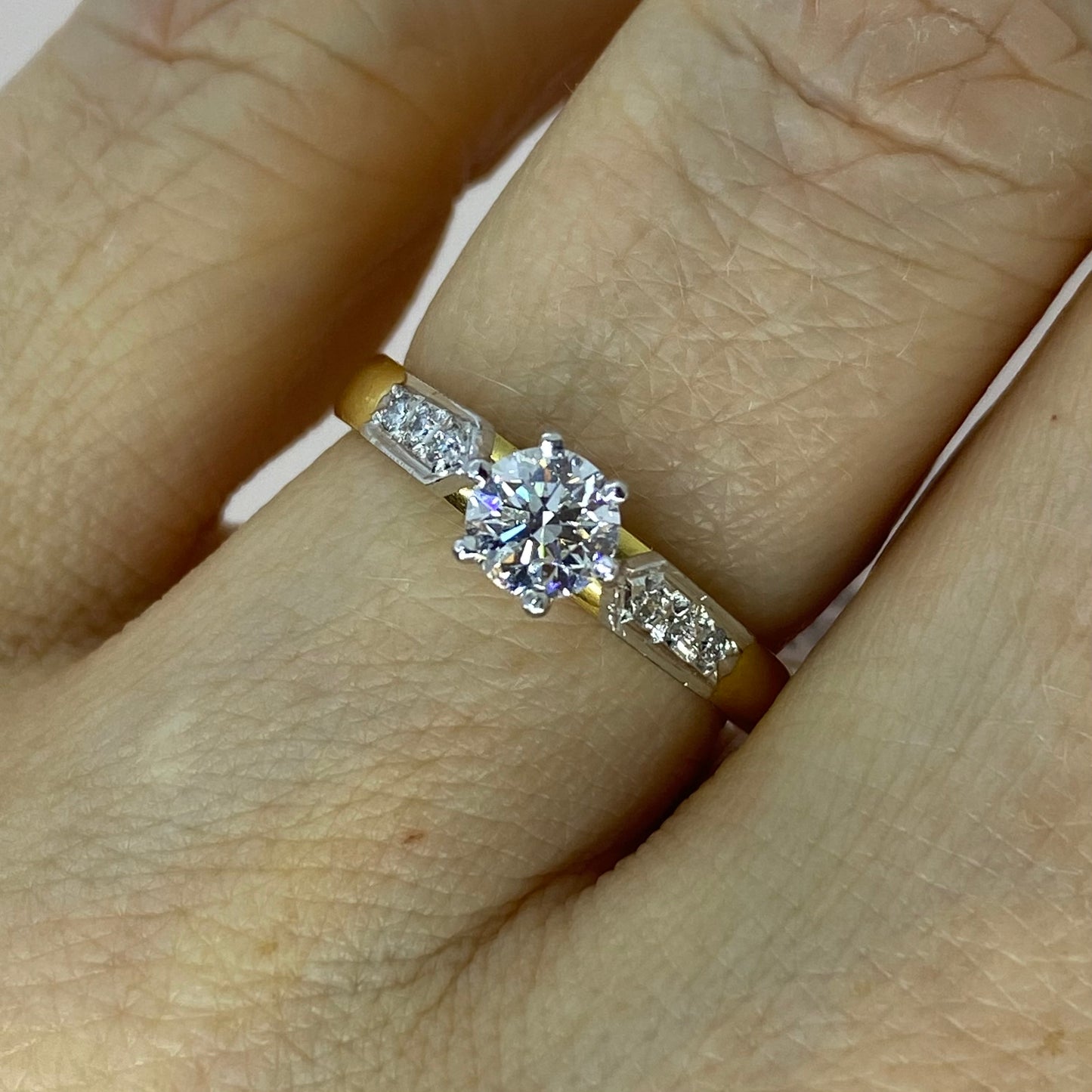 18ct Gold 0.50ct Diamond Solitaire Engagement Ring - John Ross Jewellers