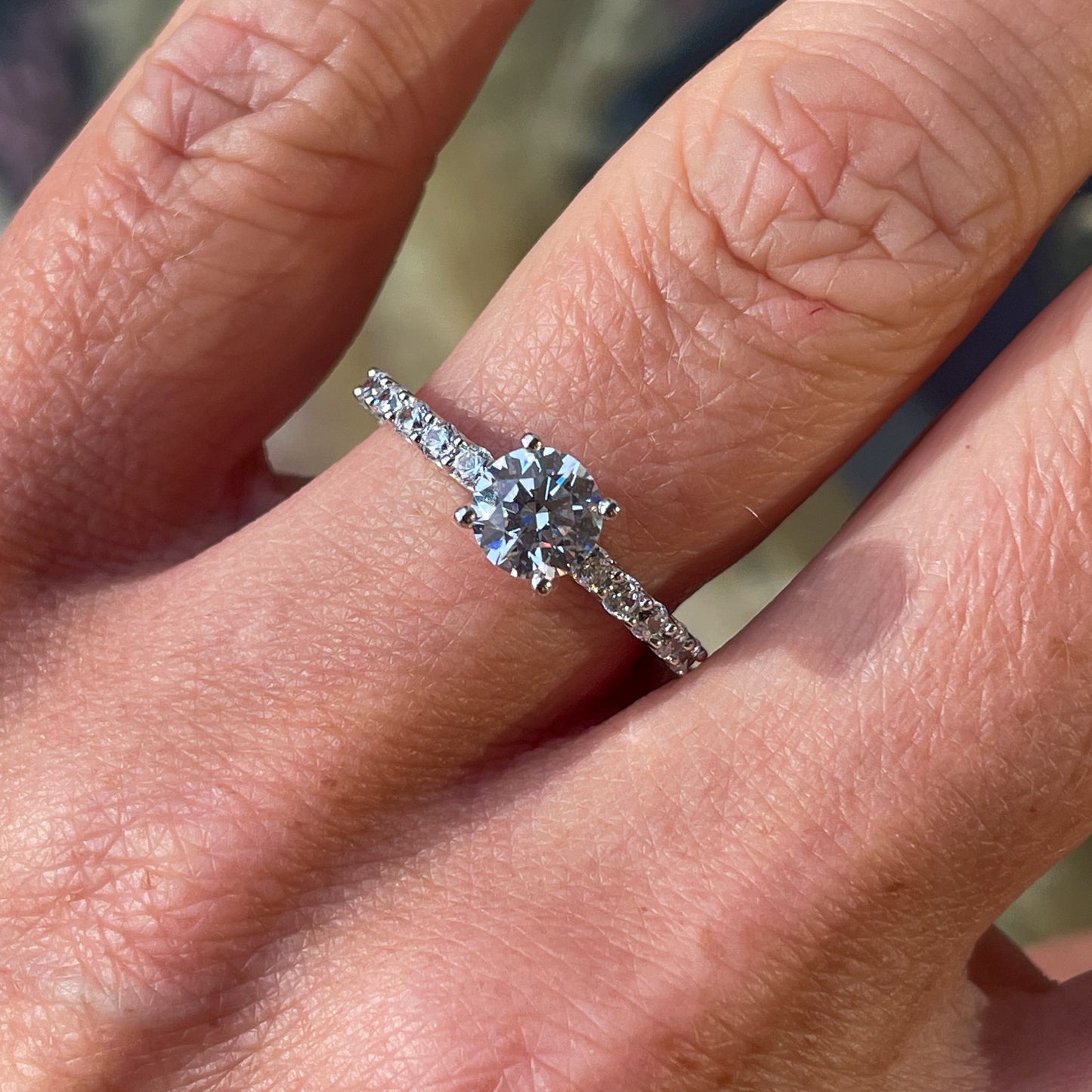 9ct White Gold CZ Solitaire Ring - John Ross Jewellers