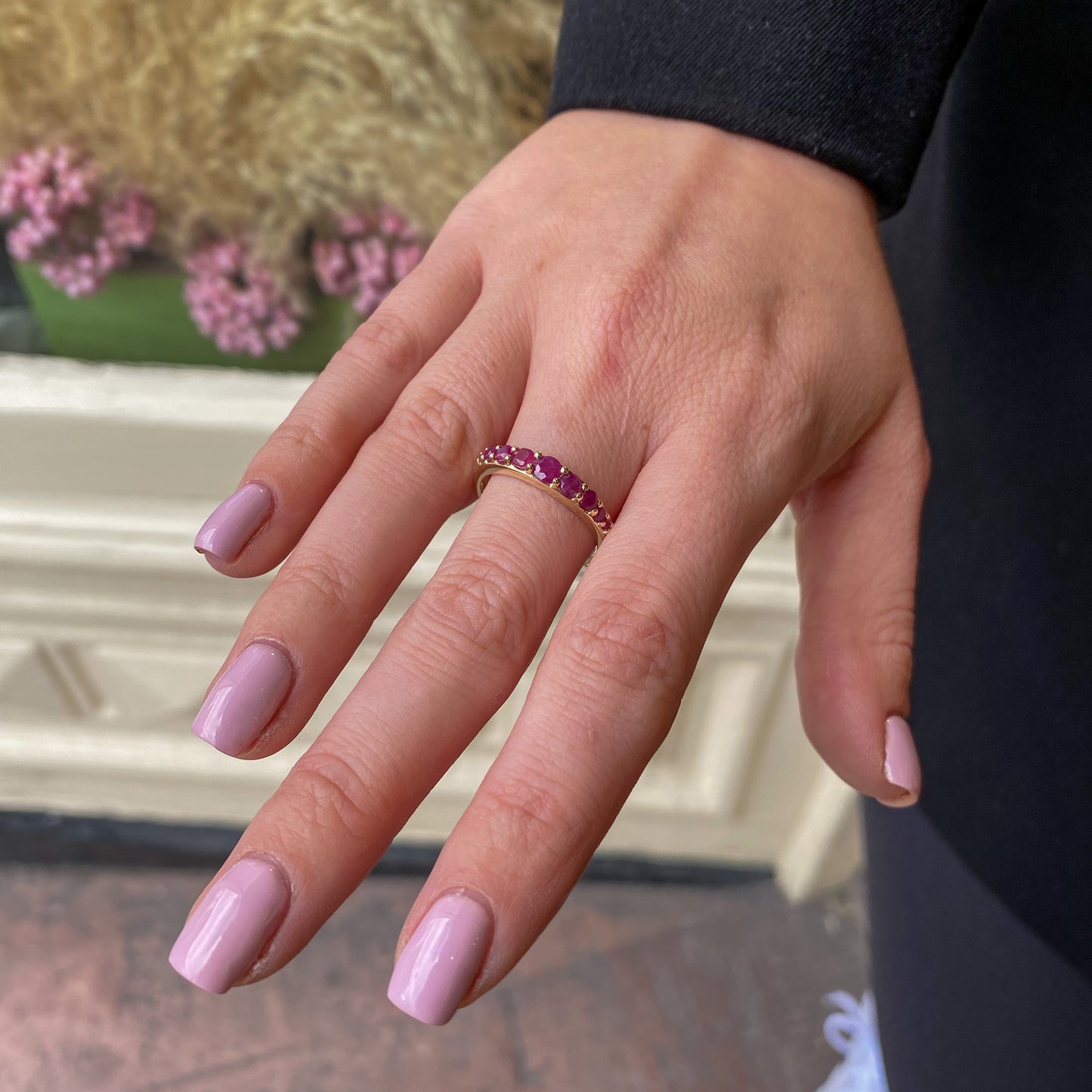 9ct Gold Graduated Ring - Ruby - John Ross Jewellers