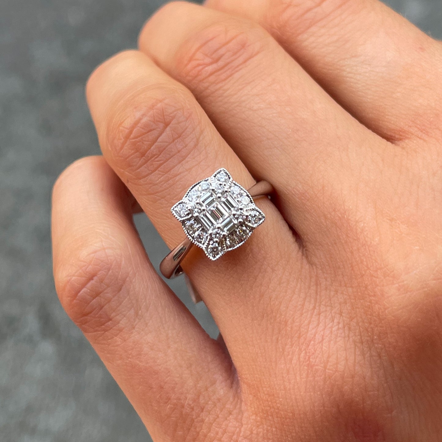 18ct White Gold Ciara Engagement Ring | 0.46ct - John Ross Jewellers