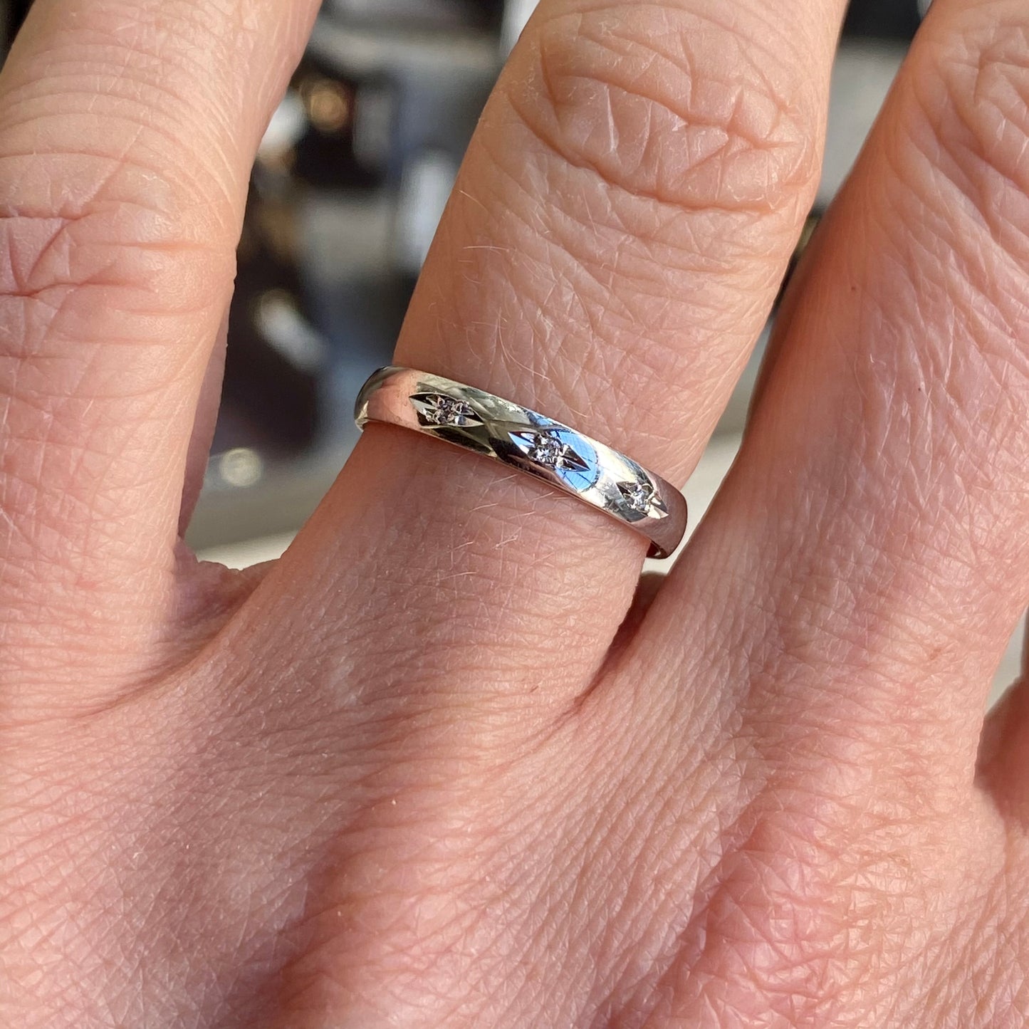 Platinum Diamond Set 3mm Wedding Band - John Ross Jewellers