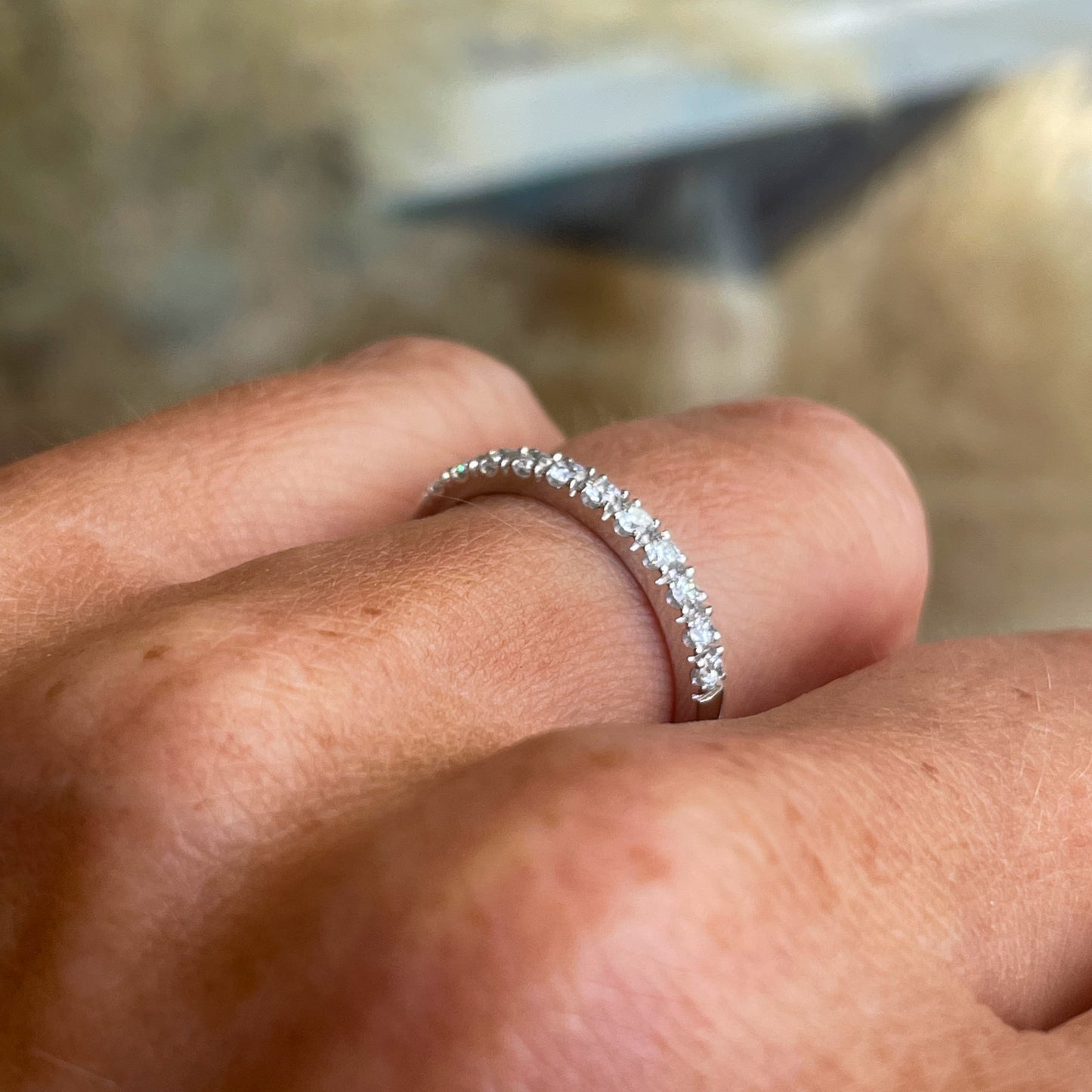 18ct White Gold Diamond Set Wedding/Eternity Band | 0.31ct - John Ross Jewellers