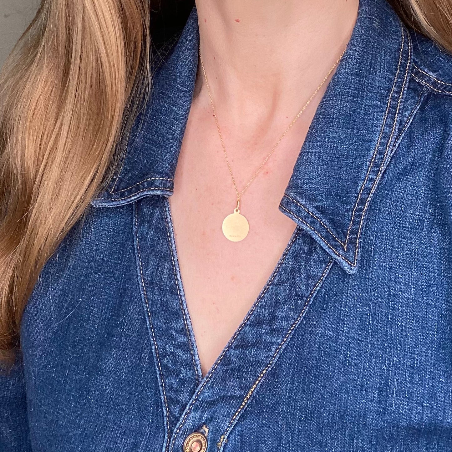 9ct Gold St Christopher Medal Pendant & Chain - John Ross Jewellers
