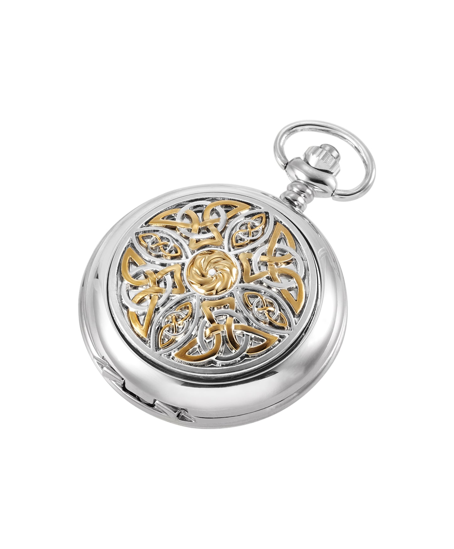 Quartz Pocket Watch | Gilt Celtic - John Ross Jewellers