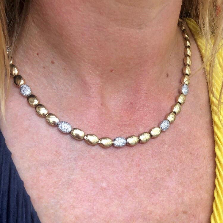 9ct Gold CZ Set Collarette - John Ross Jewellers