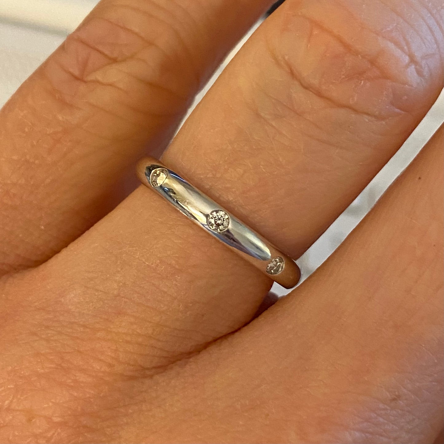 18ct White Gold 2.5mm Court Diamond Set Wedding Ring - John Ross Jewellers