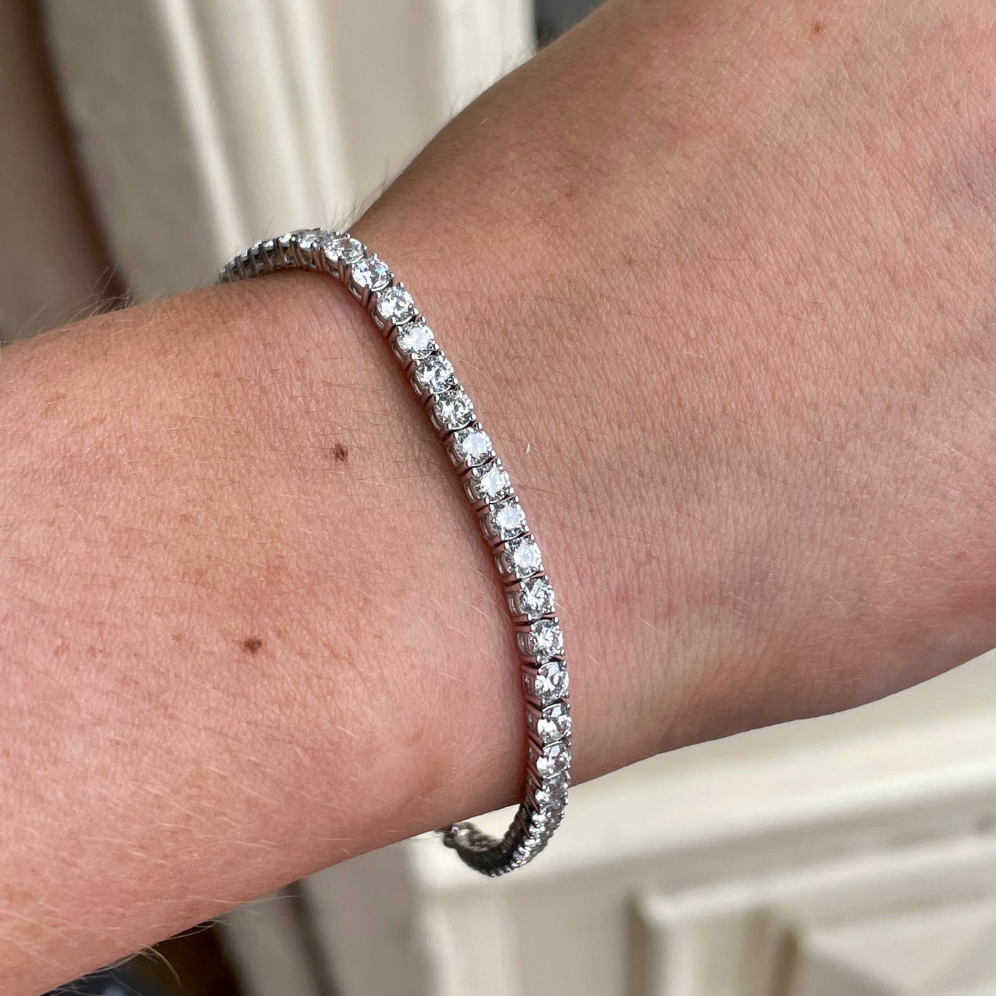 Silver Claw Set CZ Tennis Bracelet - John Ross Jewellers