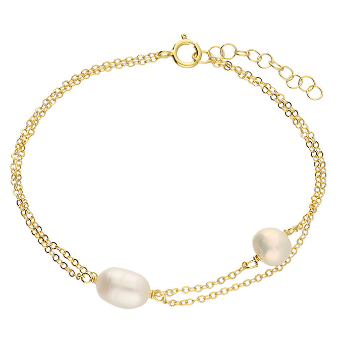 Sunshine Freshwater Pearl Double Bracelet | 20cm - John Ross Jewellers