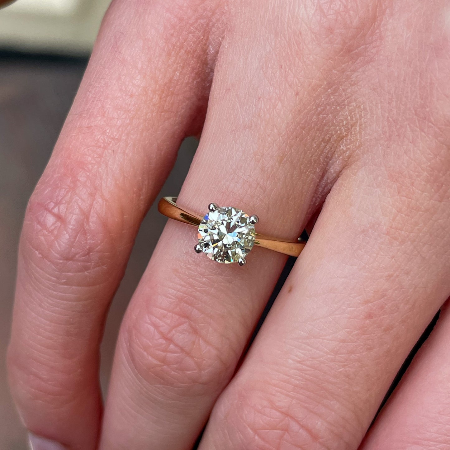 18ct Gold 1.00ct IJ SI2 Four Claw Diamond Solitaire Ring - John Ross Jewellers