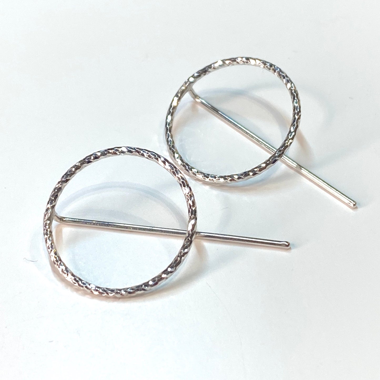 Silver Large Circle Earrings - John Ross Jewellers
