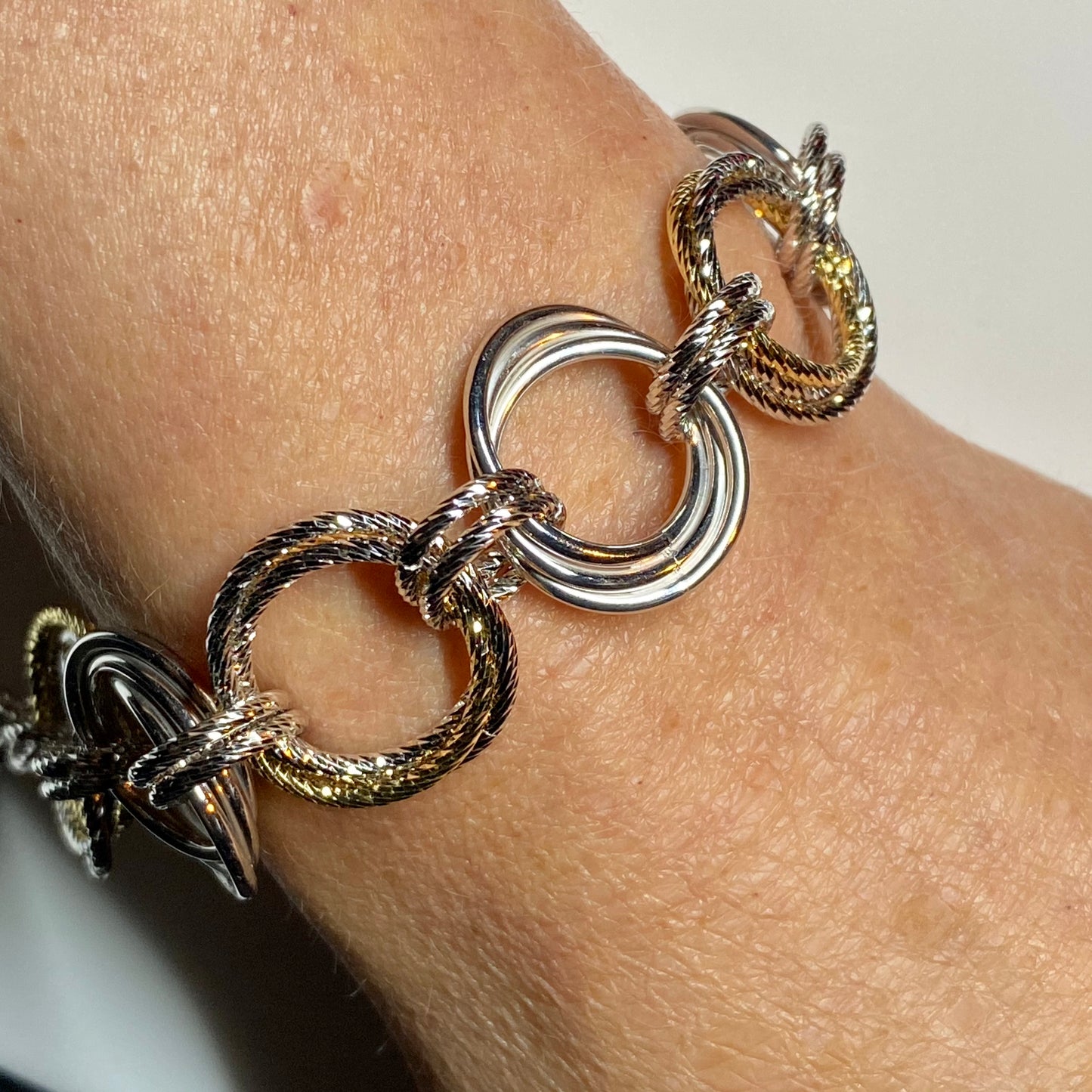 Sunshine Silver Trilogy Open Circles Bracelet - John Ross Jewellers