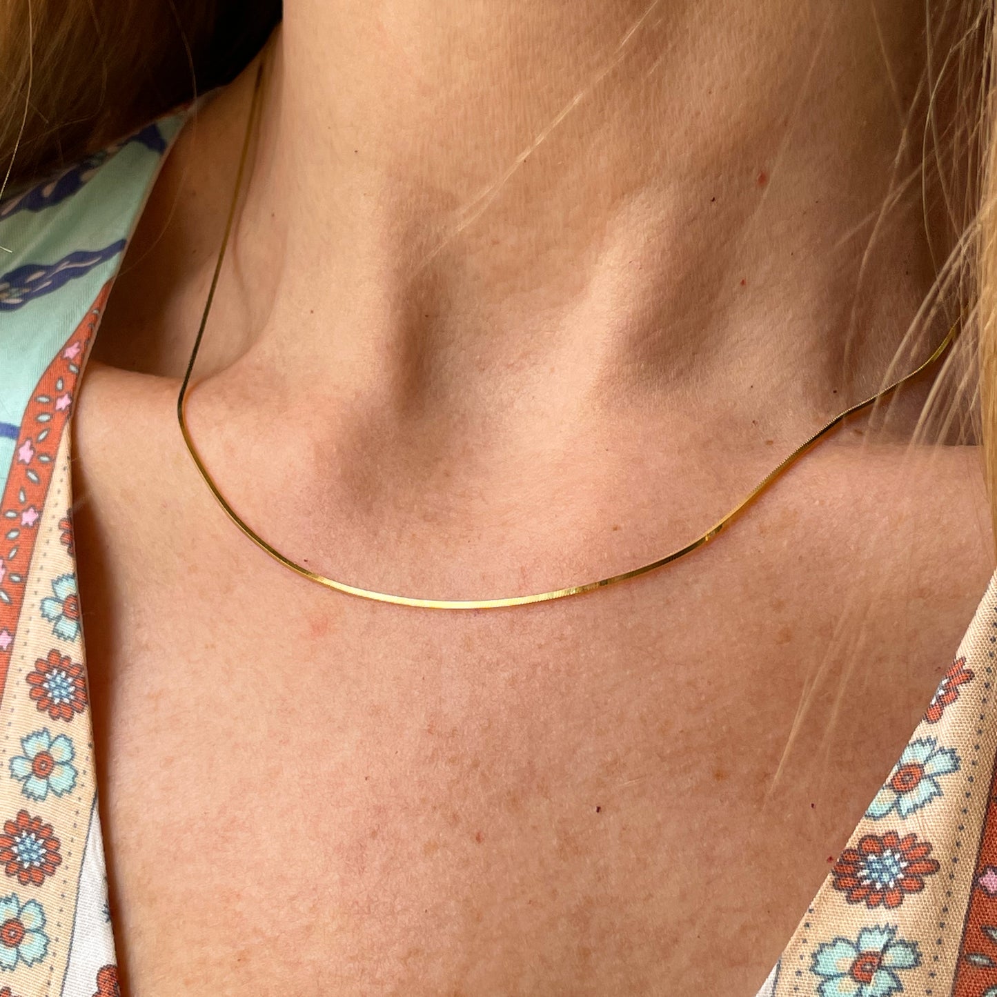 Sunshine Square Snake Chain Necklace - John Ross Jewellers