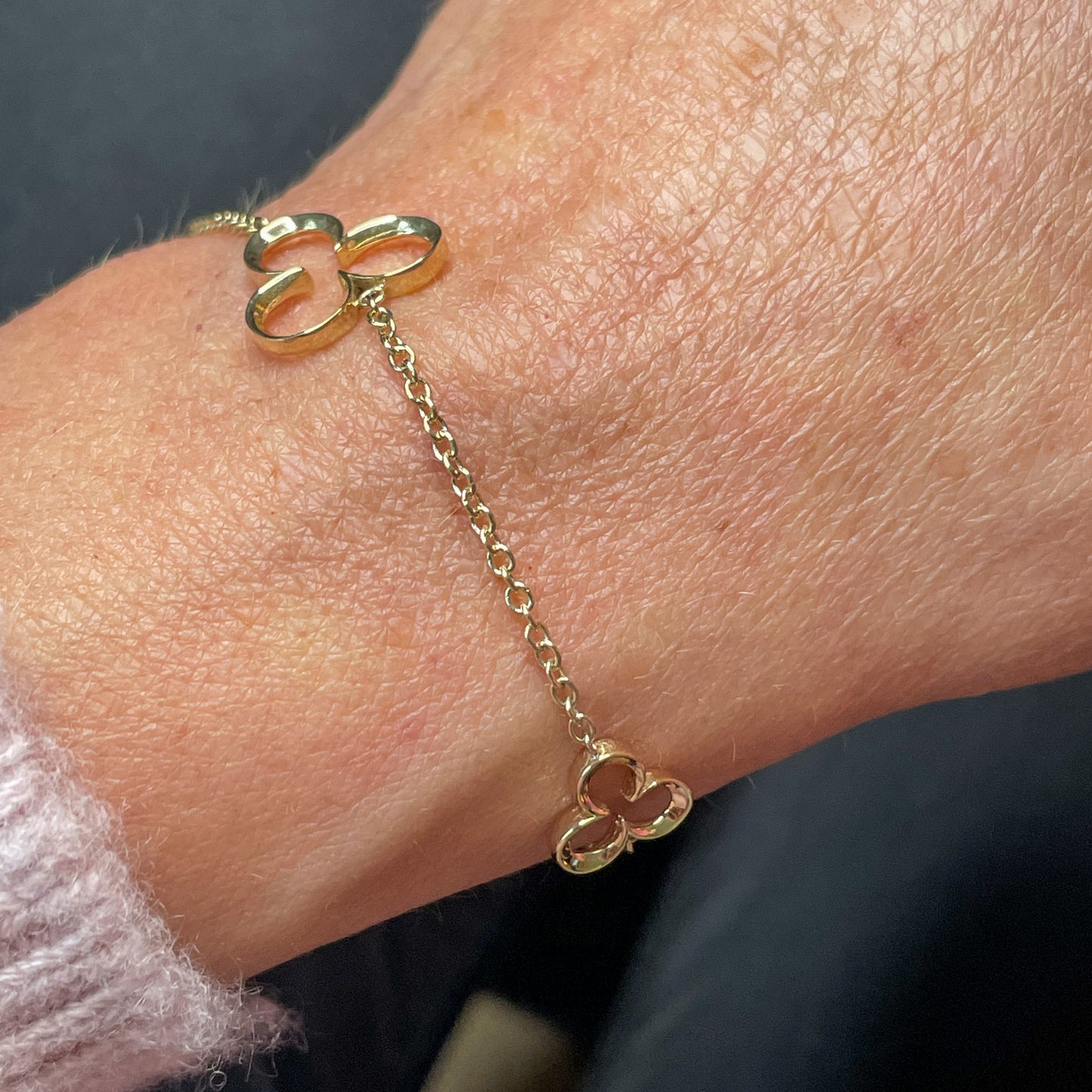9ct Gold Trefoil Bracelet - John Ross Jewellers