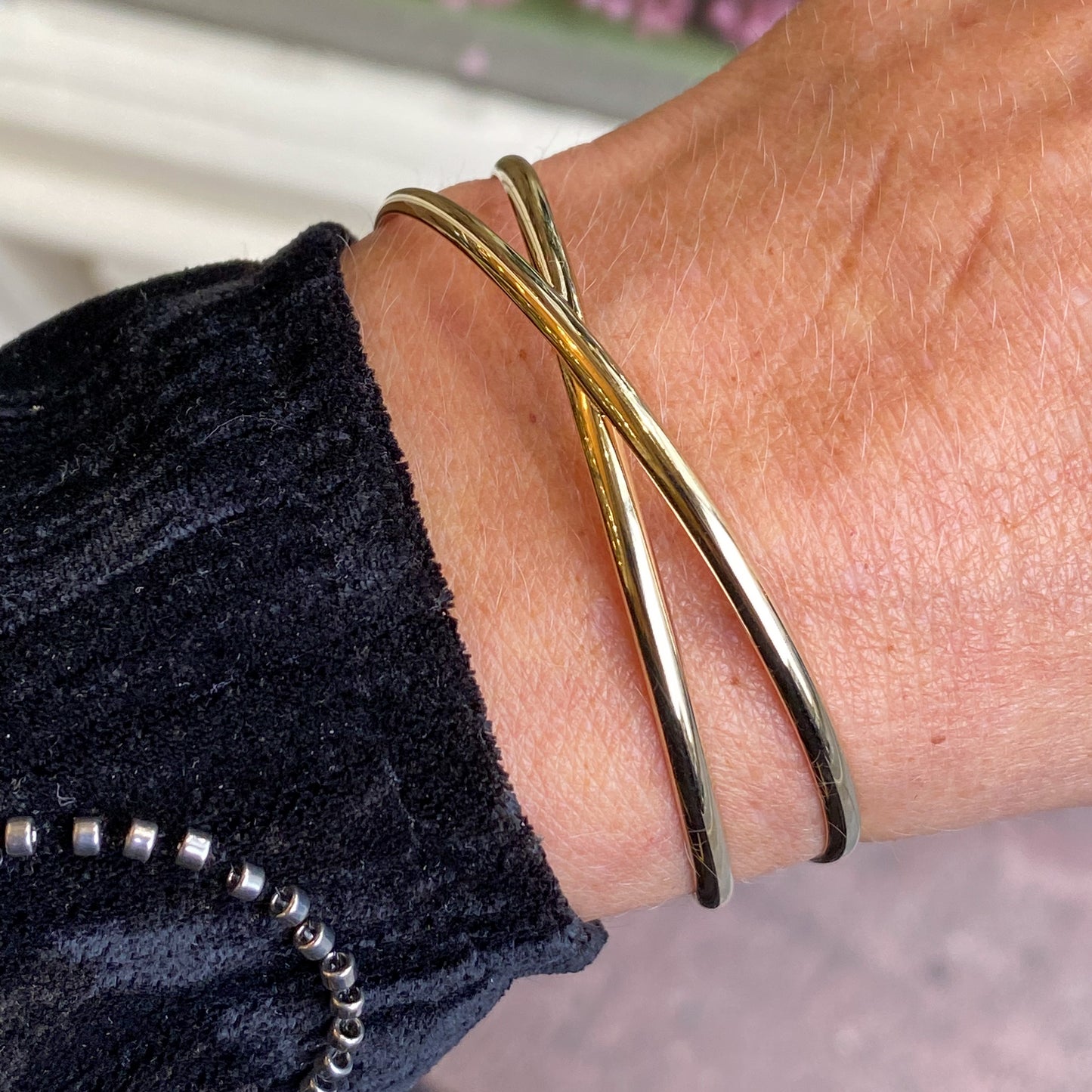 Sunshine Crossover Cuff Bangle - John Ross Jewellers