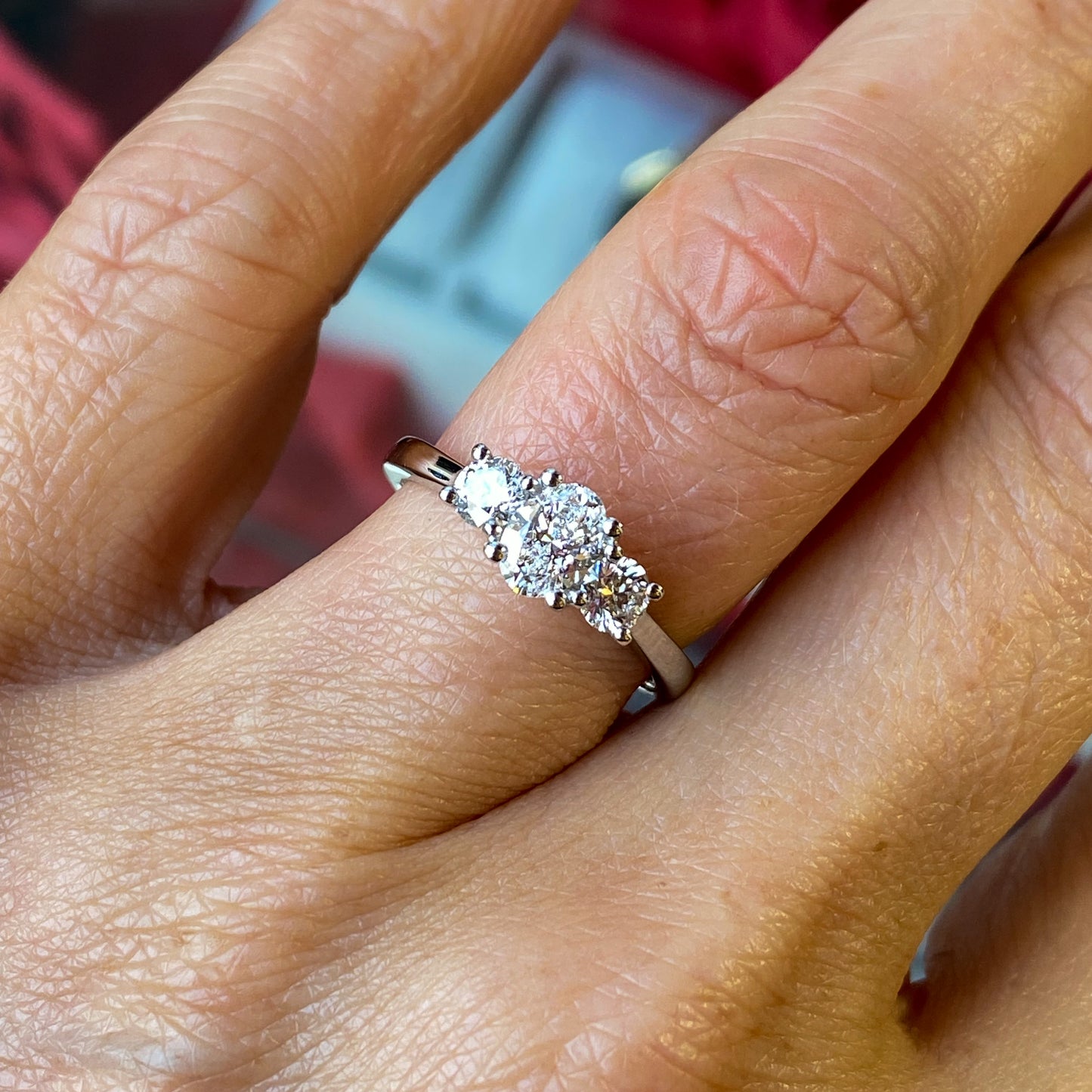 Platinum 0.93ct Trilogy Diamond Engagement Ring | Certified - John Ross Jewellers