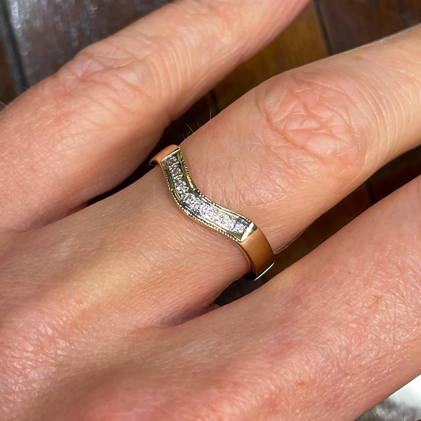 9ct Gold Curved Pavé Set CZ Eternity Ring - John Ross Jewellers