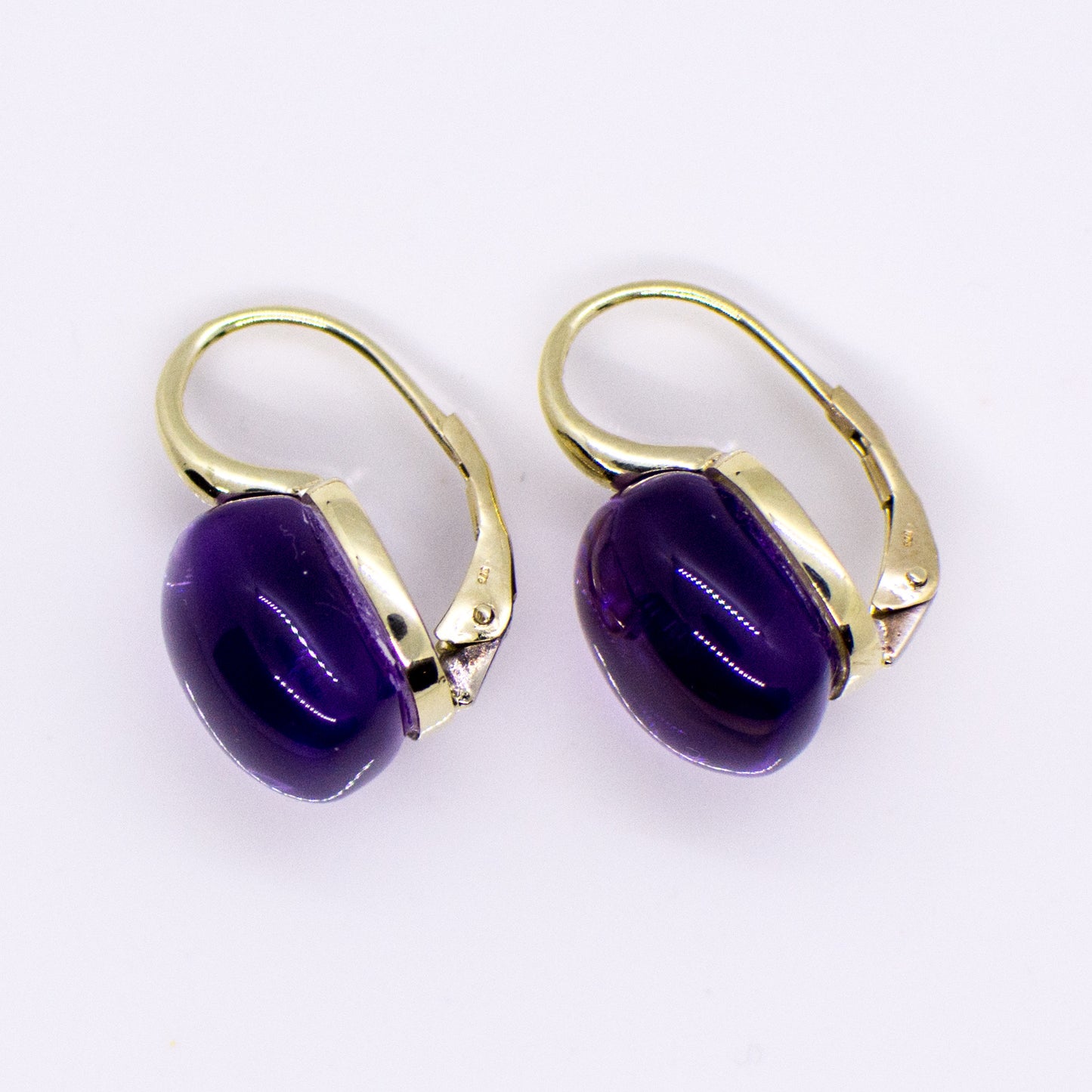 9ct Gold Amethyst Bubble Earrings - John Ross Jewellers