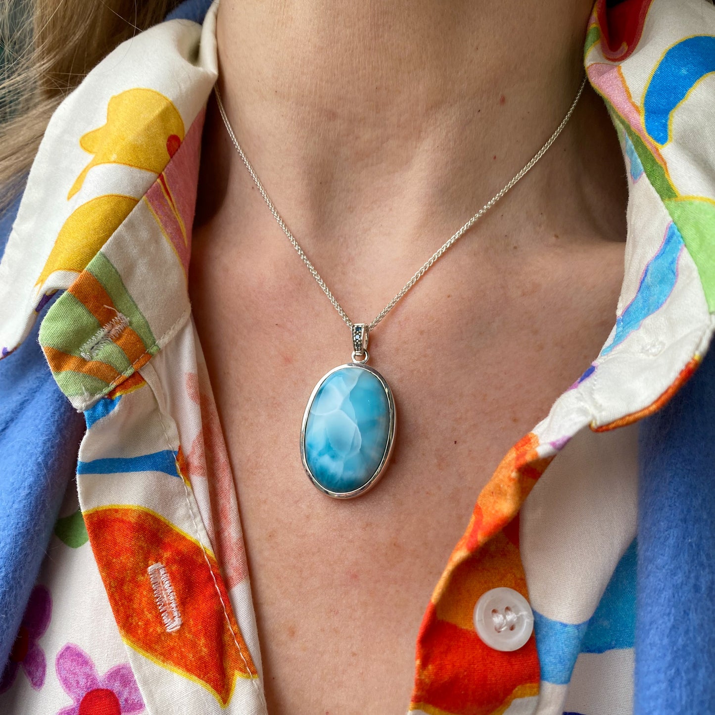 Limited Edition Larimar Pendant Necklace - John Ross Jewellers