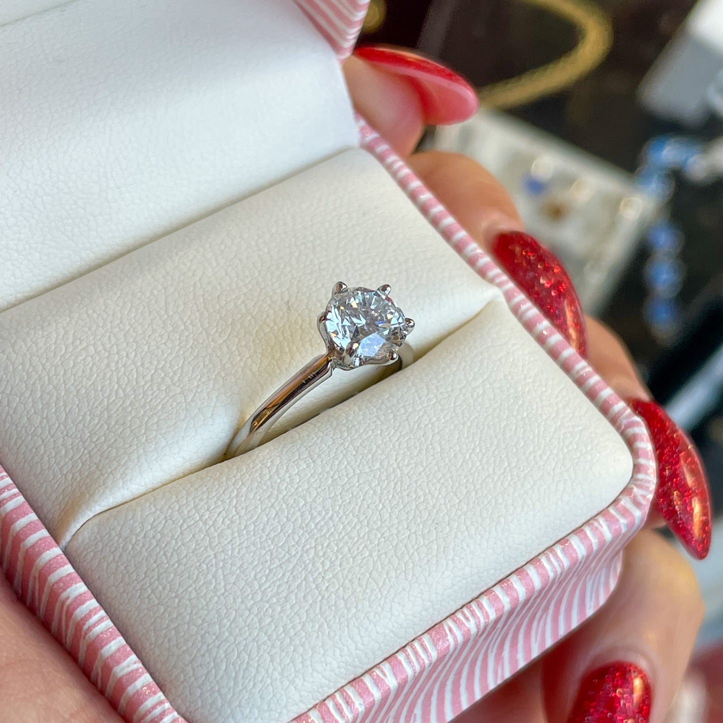 Platinum Diamond Solitaire Engagement Ring | 1.27ct - John Ross Jewellers