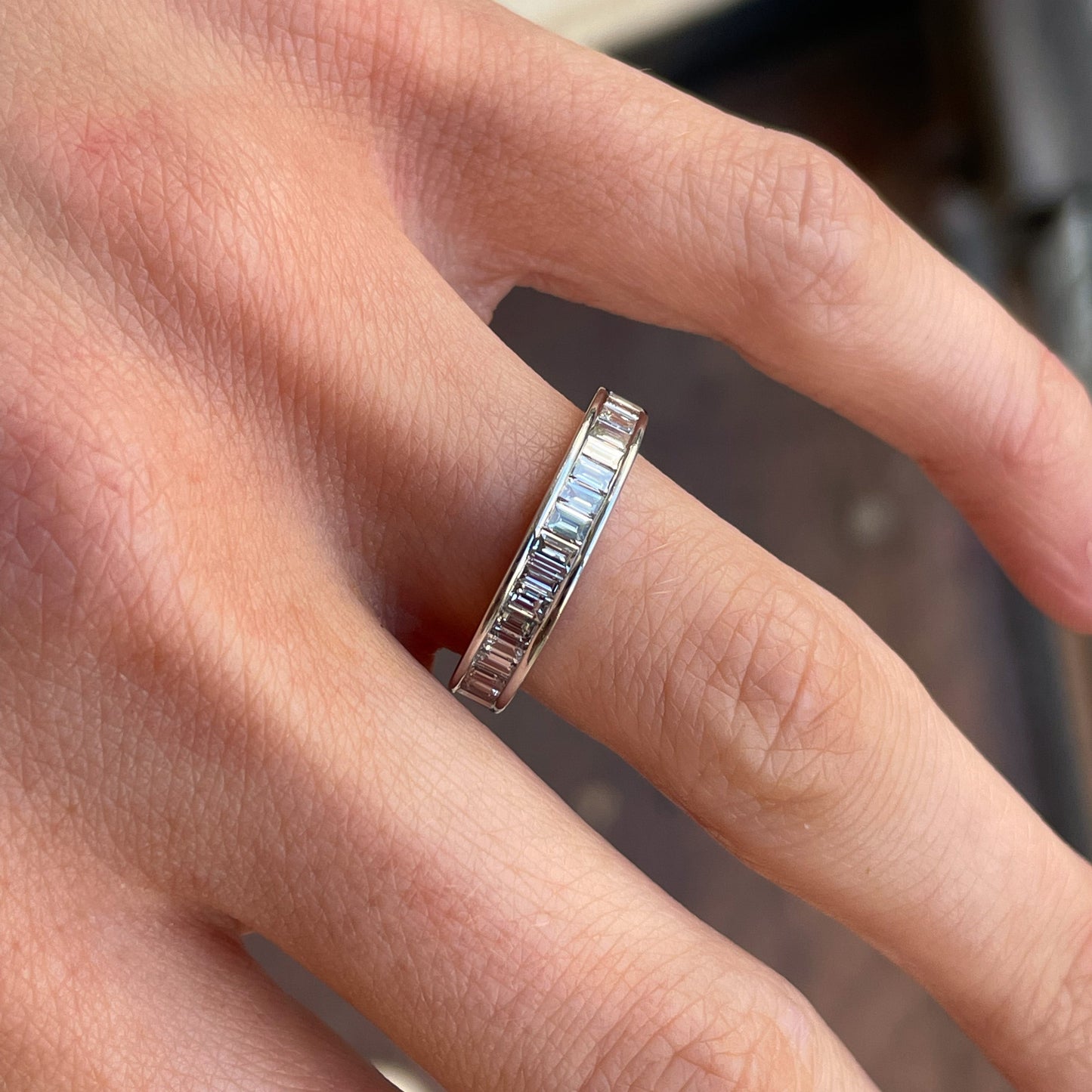 18ct White Gold Baguette Diamond Eternity/Wedding Ring | 0.75ct - John Ross Jewellers