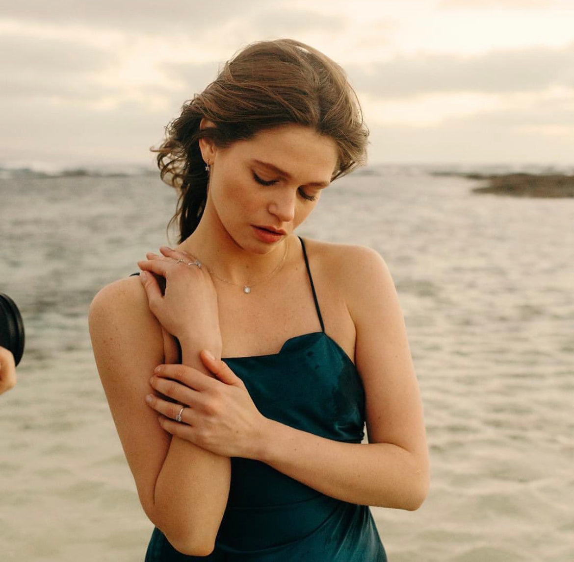 18ct White Gold Ocean Blue Topaz & Diamond Stud Earrings - John Ross Jewellers