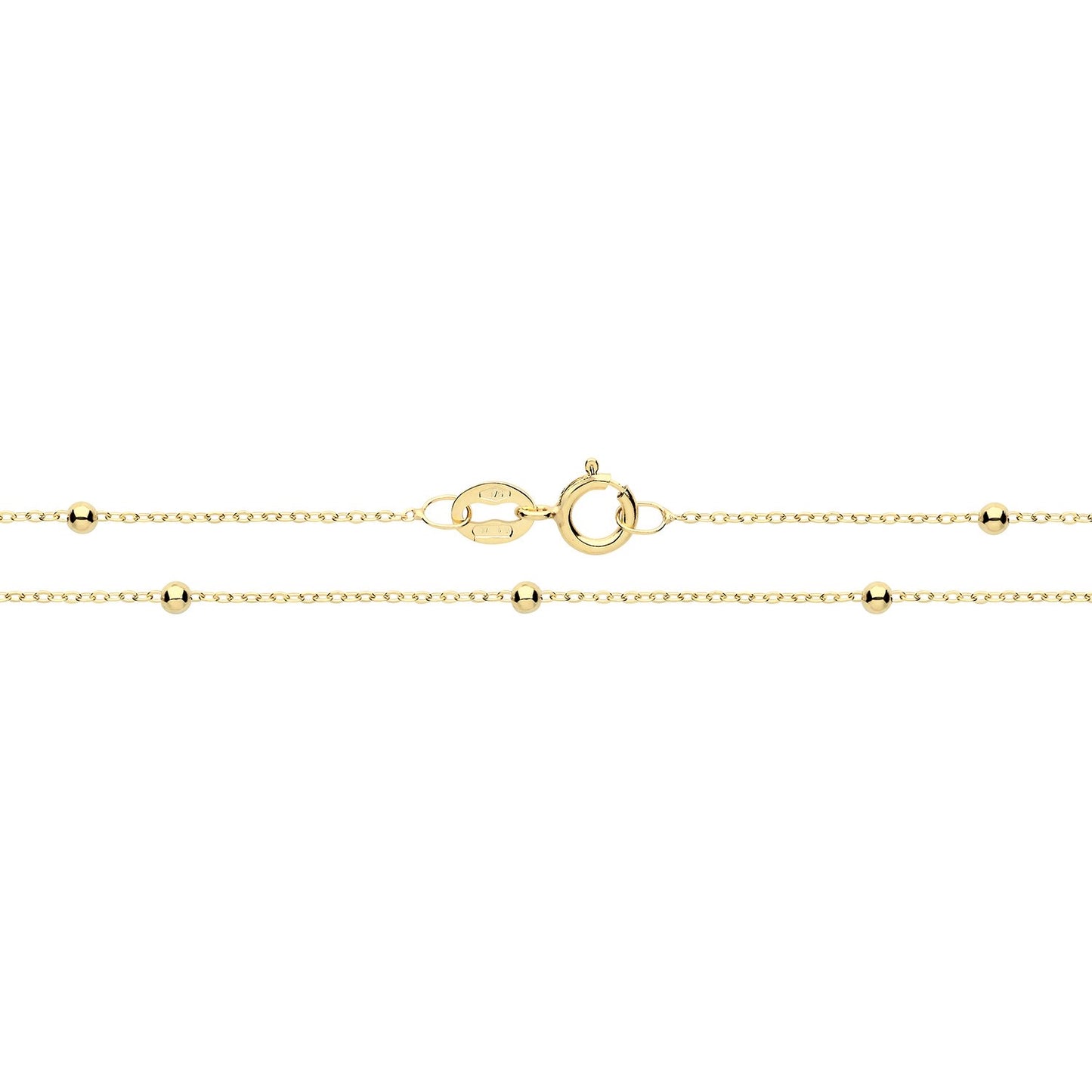 9ct Gold Bead & Chain Bracelet - John Ross Jewellers
