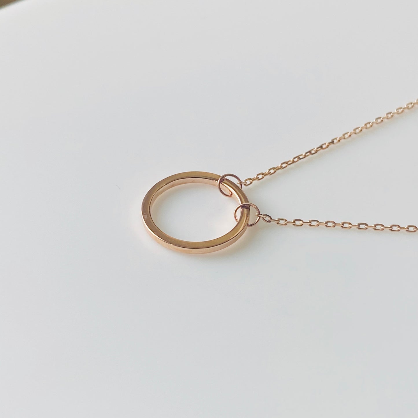 9ct Rose Gold Open Circle Pendant - John Ross Jewellers