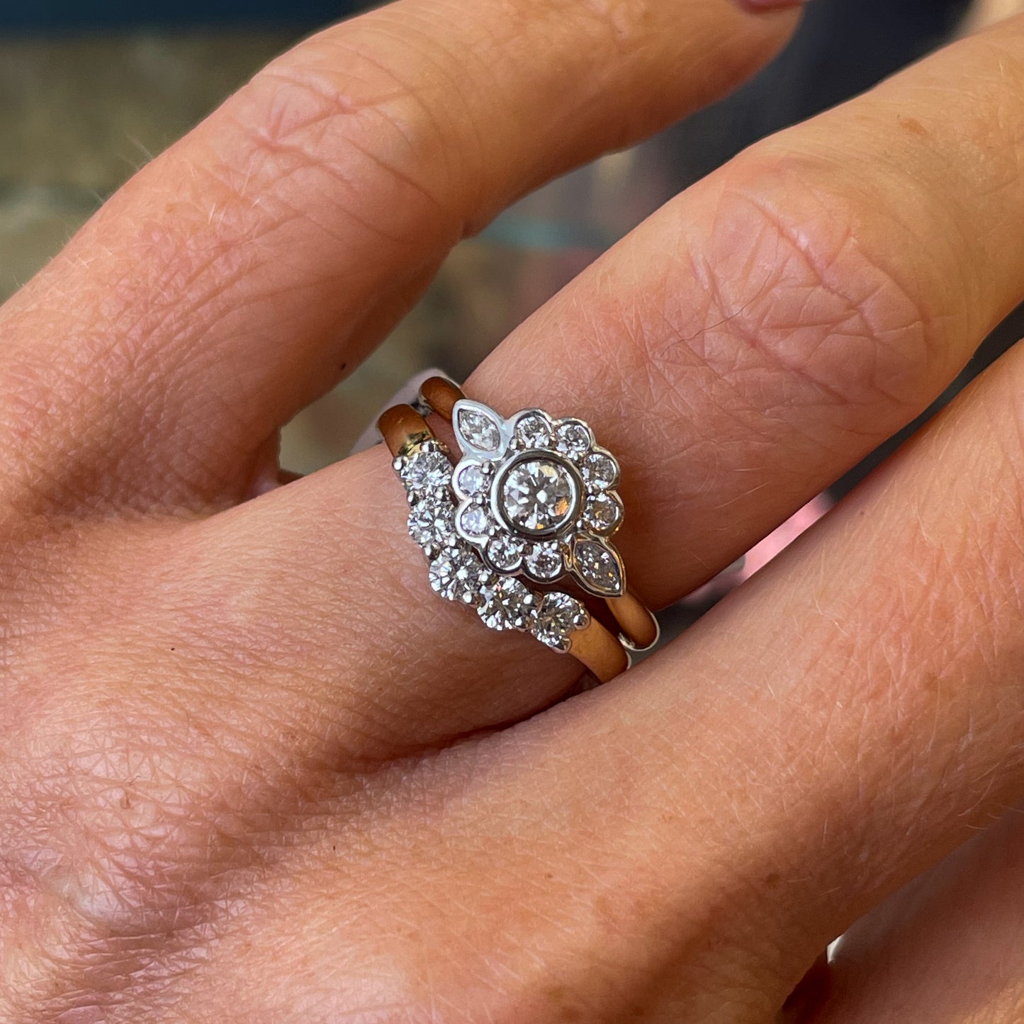 18ct Gold 0.42ct Five Stone Diamond Eternity Ring | Curved - John Ross Jewellers